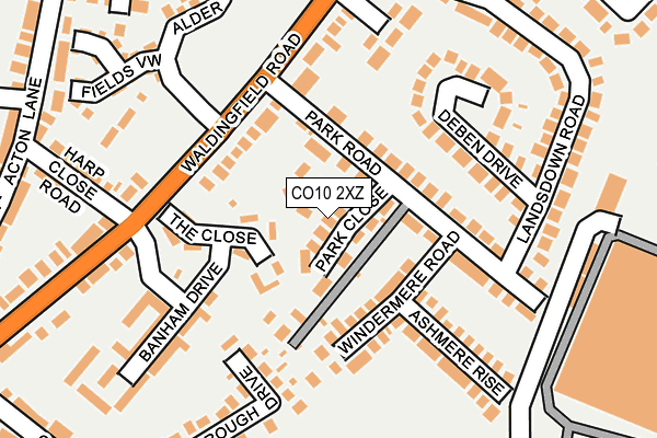 CO10 2XZ map - OS OpenMap – Local (Ordnance Survey) CO10 2XZ map - OS OpenMap – Local (Ordnance Survey)