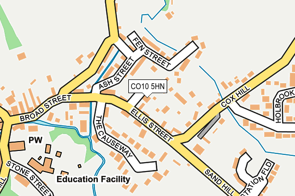 CO10 5HN map - OS OpenMap – Local (Ordnance Survey)