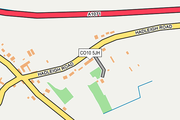 CO10 5JH map - OS OpenMap – Local (Ordnance Survey)