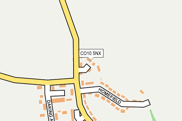 CO10 5NX map - OS OpenMap – Local (Ordnance Survey) CO10 5NX map - OS OpenMap – Local (Ordnance Survey)