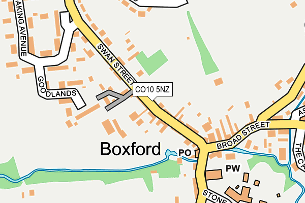 CO10 5NZ map - OS OpenMap – Local (Ordnance Survey)
