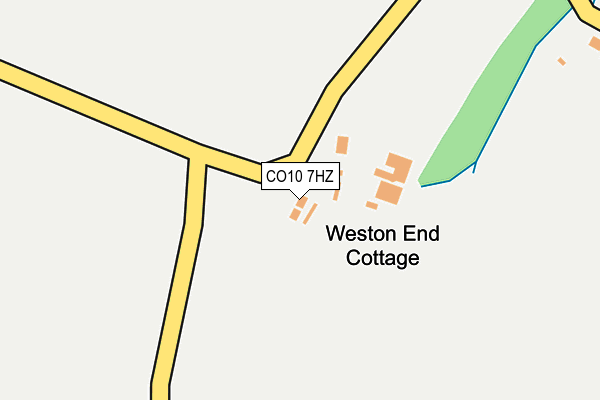 CO10 7HZ map - OS OpenMap – Local (Ordnance Survey)
