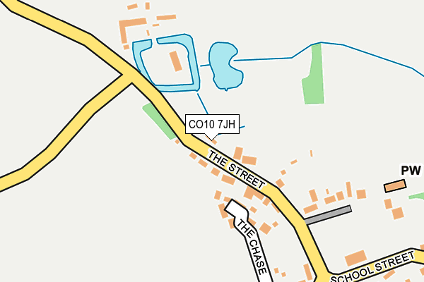 CO10 7JH map - OS OpenMap – Local (Ordnance Survey)