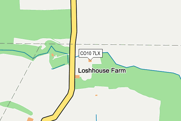 CO10 7LX map - OS OpenMap – Local (Ordnance Survey)