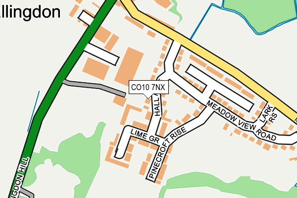 CO10 7NX map - OS OpenMap – Local (Ordnance Survey) CO10 7NX map - OS OpenMap – Local (Ordnance Survey)