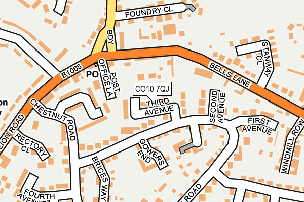 CO10 7QJ map - OS OpenMap – Local (Ordnance Survey) CO10 7QJ map - OS OpenMap – Local (Ordnance Survey)