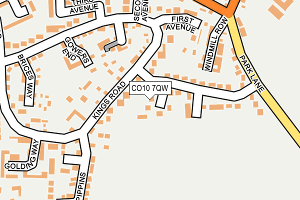 CO10 7QW map - OS OpenMap – Local (Ordnance Survey) CO10 7QW map - OS OpenMap – Local (Ordnance Survey)