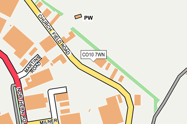 CO10 7WN map - OS OpenMap – Local (Ordnance Survey) CO10 7WN map - OS OpenMap – Local (Ordnance Survey)