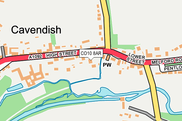 CO10 8AR map - OS OpenMap – Local (Ordnance Survey) CO10 8AR map - OS OpenMap – Local (Ordnance Survey)