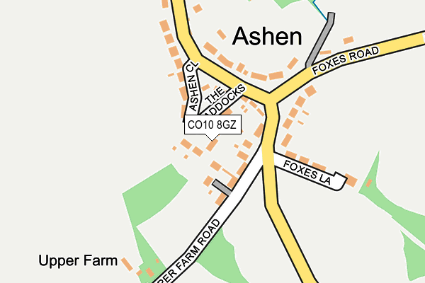 CO10 8GZ map - OS OpenMap – Local (Ordnance Survey)