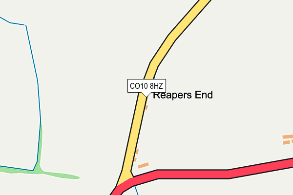 CO10 8HZ map - OS OpenMap – Local (Ordnance Survey)