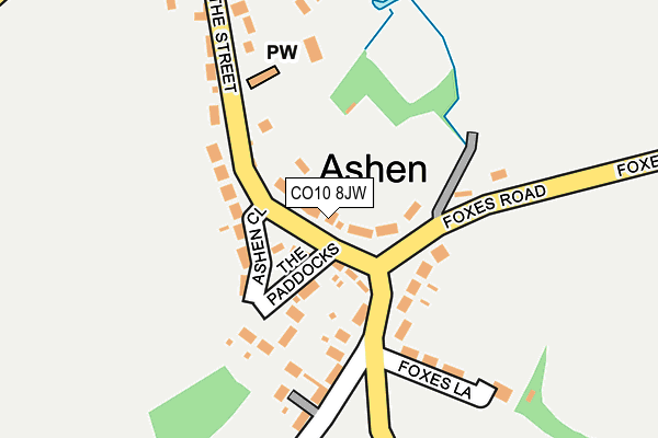 CO10 8JW map - OS OpenMap – Local (Ordnance Survey)