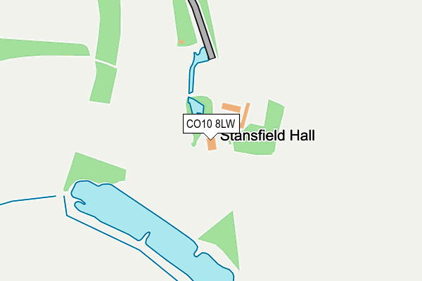 CO10 8LW map - OS OpenMap – Local (Ordnance Survey)