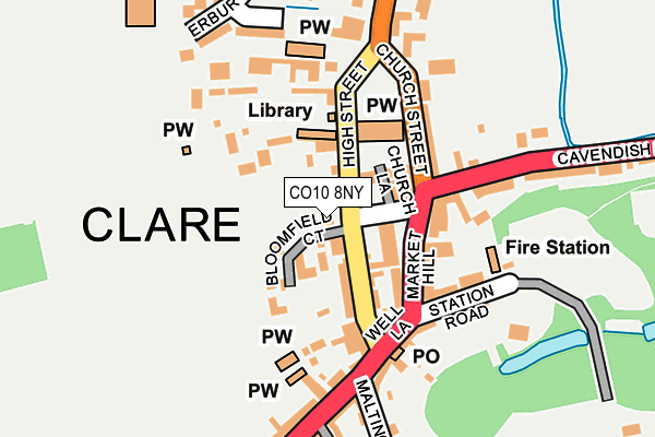 CO10 8NY map - OS OpenMap – Local (Ordnance Survey)