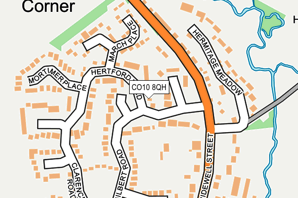 CO10 8QH map - OS OpenMap – Local (Ordnance Survey)