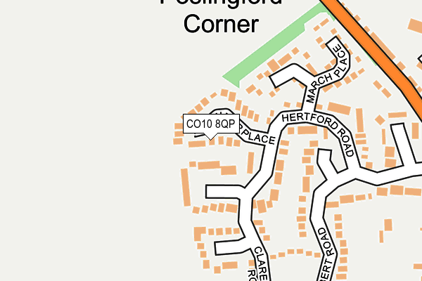 CO10 8QP map - OS OpenMap – Local (Ordnance Survey)