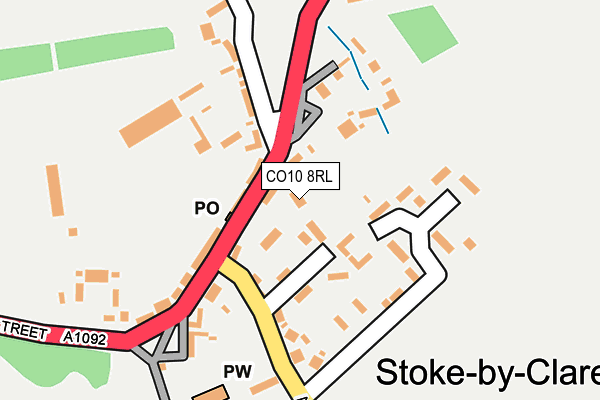 CO10 8RL map - OS OpenMap – Local (Ordnance Survey) CO10 8RL map - OS OpenMap – Local (Ordnance Survey)