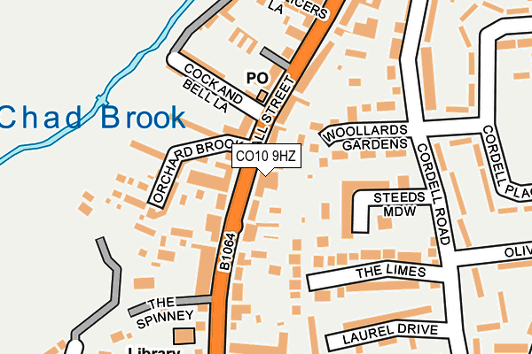 CO10 9HZ map - OS OpenMap – Local (Ordnance Survey)