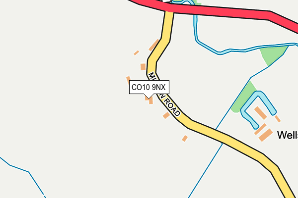 CO10 9NX map - OS OpenMap – Local (Ordnance Survey) CO10 9NX map - OS OpenMap – Local (Ordnance Survey)