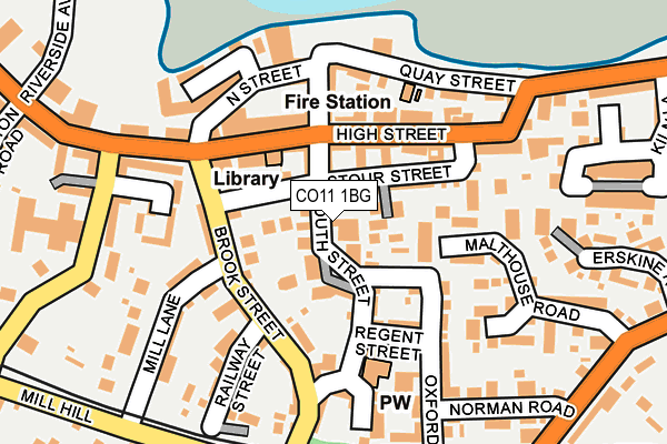 CO11 1BG map - OS OpenMap – Local (Ordnance Survey)