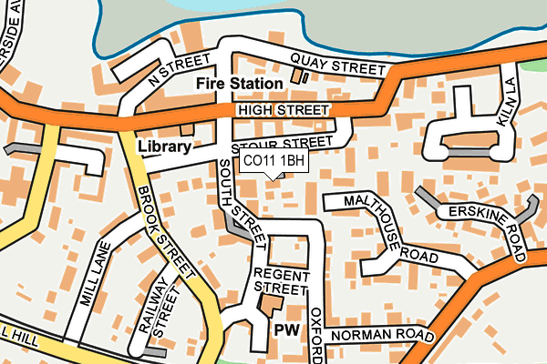CO11 1BH map - OS OpenMap – Local (Ordnance Survey)