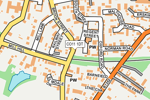 CO11 1DT map - OS OpenMap – Local (Ordnance Survey) CO11 1DT map - OS OpenMap – Local (Ordnance Survey)