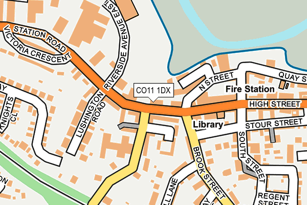 CO11 1DX map - OS OpenMap – Local (Ordnance Survey) CO11 1DX map - OS OpenMap – Local (Ordnance Survey)
