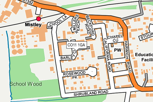 CO11 1GA map - OS OpenMap – Local (Ordnance Survey) CO11 1GA map - OS OpenMap – Local (Ordnance Survey)