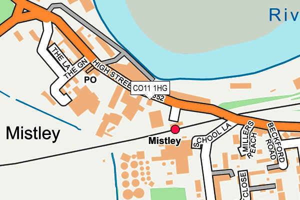 CO11 1HG map - OS OpenMap – Local (Ordnance Survey) CO11 1HG map - OS OpenMap – Local (Ordnance Survey)