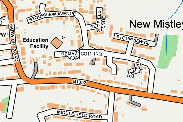 CO11 1NQ map - OS OpenMap – Local (Ordnance Survey) CO11 1NQ map - OS OpenMap – Local (Ordnance Survey)
