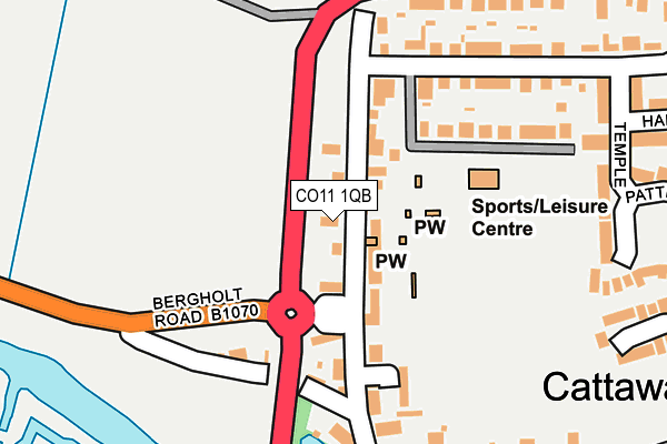 CO11 1QB map - OS OpenMap – Local (Ordnance Survey) CO11 1QB map - OS OpenMap – Local (Ordnance Survey)