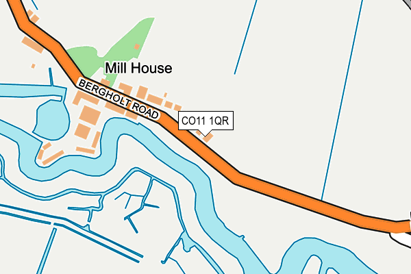 CO11 1QR map - OS OpenMap – Local (Ordnance Survey)