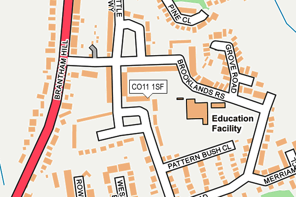 CO11 1SF map - OS OpenMap – Local (Ordnance Survey) CO11 1SF map - OS OpenMap – Local (Ordnance Survey)