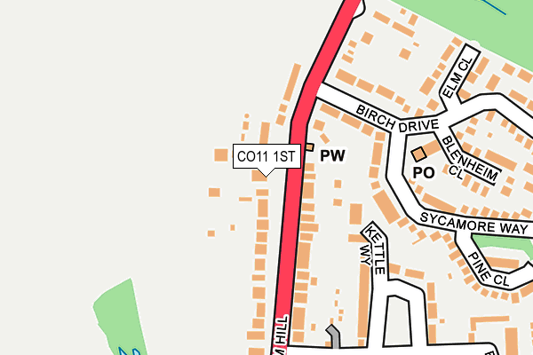 CO11 1ST map - OS OpenMap – Local (Ordnance Survey) CO11 1ST map - OS OpenMap – Local (Ordnance Survey)