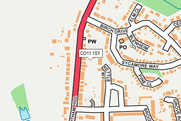 CO11 1SY map - OS OpenMap – Local (Ordnance Survey) CO11 1SY map - OS OpenMap – Local (Ordnance Survey)