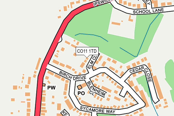 CO11 1TD map - OS OpenMap – Local (Ordnance Survey) CO11 1TD map - OS OpenMap – Local (Ordnance Survey)