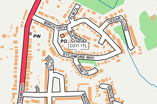 CO11 1TL map - OS OpenMap – Local (Ordnance Survey) CO11 1TL map - OS OpenMap – Local (Ordnance Survey)
