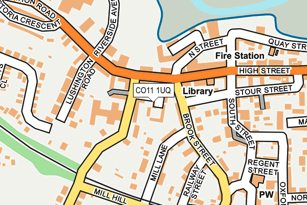 CO11 1UQ map - OS OpenMap – Local (Ordnance Survey) CO11 1UQ map - OS OpenMap – Local (Ordnance Survey)