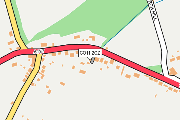 CO11 2GZ map - OS OpenMap – Local (Ordnance Survey) CO11 2GZ map - OS OpenMap – Local (Ordnance Survey)