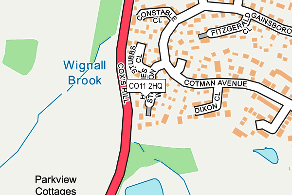 CO11 2HQ map - OS OpenMap – Local (Ordnance Survey) CO11 2HQ map - OS OpenMap – Local (Ordnance Survey)