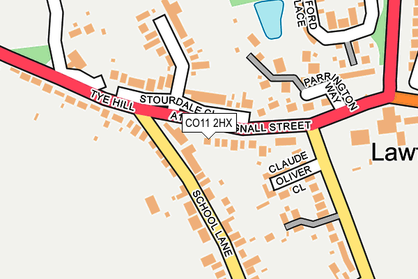 CO11 2HX map - OS OpenMap – Local (Ordnance Survey) CO11 2HX map - OS OpenMap – Local (Ordnance Survey)