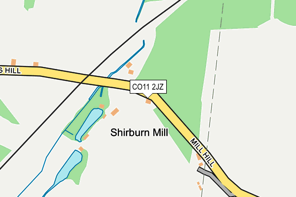 CO11 2JZ map - OS OpenMap – Local (Ordnance Survey) CO11 2JZ map - OS OpenMap – Local (Ordnance Survey)