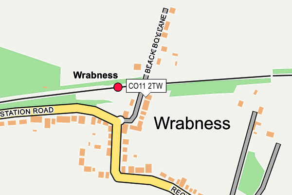 CO11 2TW map - OS OpenMap – Local (Ordnance Survey)