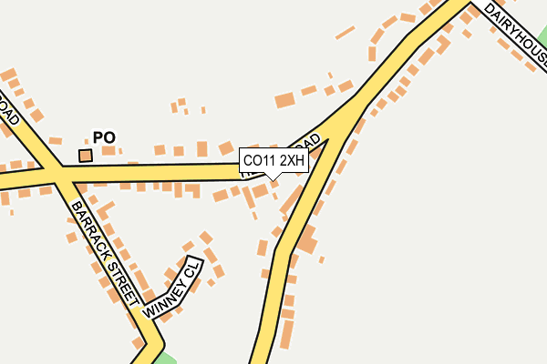 CO11 2XH map - OS OpenMap – Local (Ordnance Survey) CO11 2XH map - OS OpenMap – Local (Ordnance Survey)