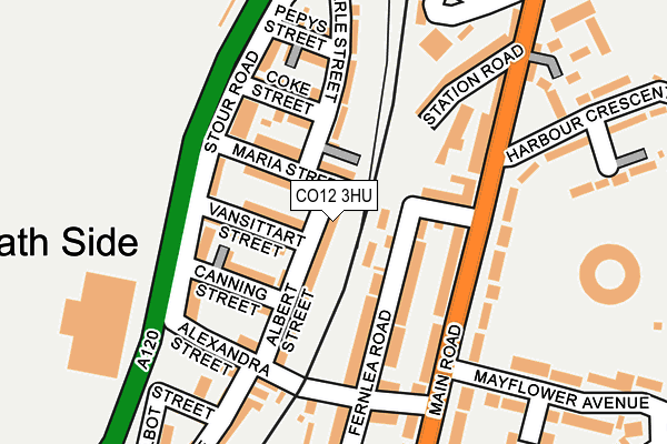 CO12 3HU map - OS OpenMap – Local (Ordnance Survey) CO12 3HU map - OS OpenMap – Local (Ordnance Survey)
