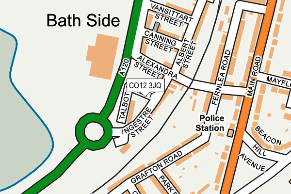 CO12 3JQ map - OS OpenMap – Local (Ordnance Survey) CO12 3JQ map - OS OpenMap – Local (Ordnance Survey)