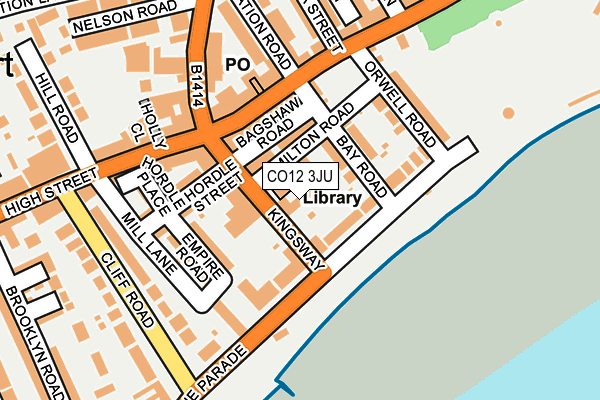 CO12 3JU map - OS OpenMap – Local (Ordnance Survey) CO12 3JU map - OS OpenMap – Local (Ordnance Survey)