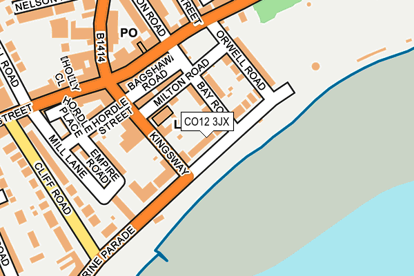 CO12 3JX map - OS OpenMap – Local (Ordnance Survey) CO12 3JX map - OS OpenMap – Local (Ordnance Survey)