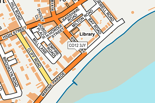 CO12 3JY map - OS OpenMap – Local (Ordnance Survey) CO12 3JY map - OS OpenMap – Local (Ordnance Survey)