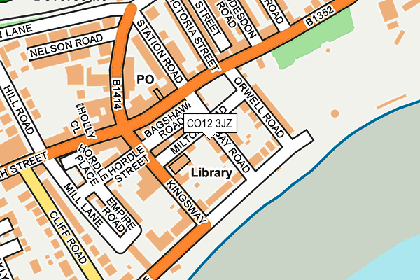 CO12 3JZ map - OS OpenMap – Local (Ordnance Survey) CO12 3JZ map - OS OpenMap – Local (Ordnance Survey)
